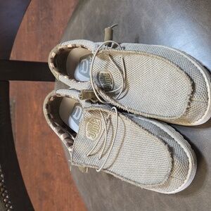 Hey Dude Men's Beige Slip-On Loafers